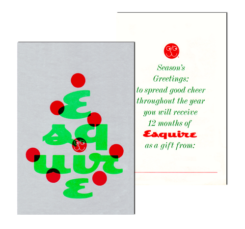 Corporate and Gift Christmas Card and Christmas Magazine Wrap (silk screened on silver mylar)